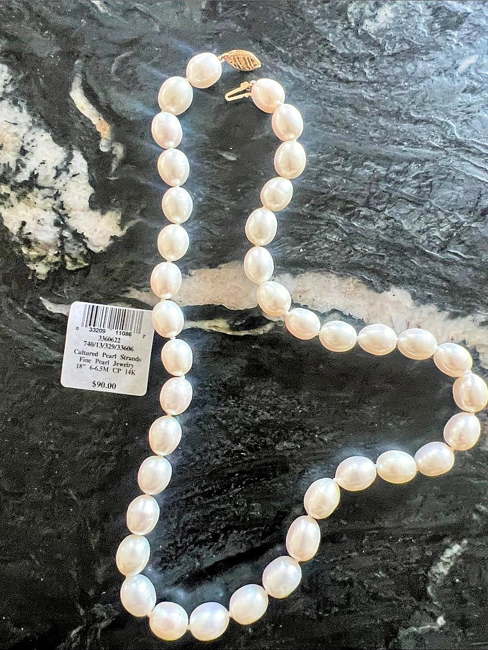 Macy's Cultured Pearl Strands 18" 6-6.5M CP 14K Necklace, White